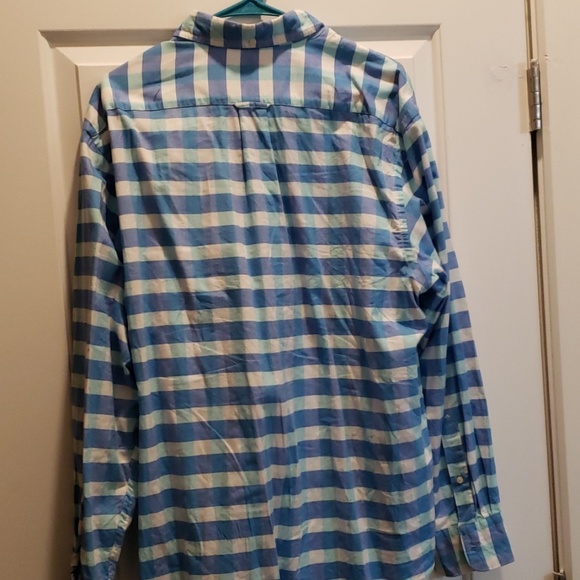 Izod blue and white checkered button-down shirt - Picture 2 of 3